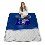 duke blue devils dot illusion blue quilt blanket best selling