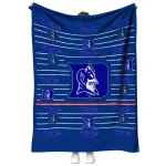 duke blue devils handdrawn stripes blue quilt blanket best selling