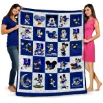 duke blue devils mickey mouse motif blue white quilt blanket best selling