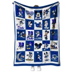 duke blue devils mickey mouse motif blue white quilt blanket best selling
