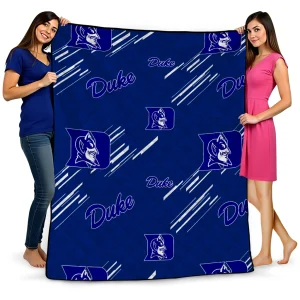 duke blue devils sketch lines blue quilt blanket best selling