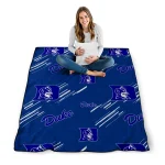 duke blue devils sketch lines blue quilt blanket best selling