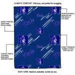 duke blue devils sketch lines blue quilt blanket best selling
