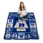 duke blue devils snoopy love blue quilt blanket best selling