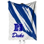 duke blue devils stroke art blue white quilt blanket best selling