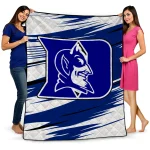 duke blue devils wild lines blue white quilt blanket best selling