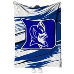 duke blue devils wild lines blue white quilt blanket best selling