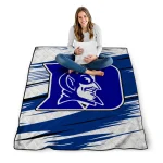 duke blue devils wild lines blue white quilt blanket best selling