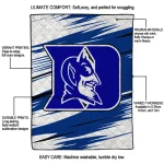 duke blue devils wild lines blue white quilt blanket best selling