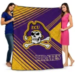 east carolina pirates arrow layers purple quilt blanket best selling
