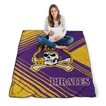 east carolina pirates arrow layers purple quilt blanket best selling