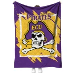 east carolina pirates block border purple quilt blanket best selling