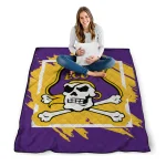 east carolina pirates block border purple quilt blanket best selling
