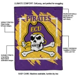 east carolina pirates block border purple quilt blanket best selling