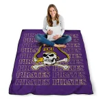east carolina pirates bold red purple quilt blanket best selling