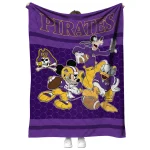 east carolina pirates disney football purple quilt blanket best selling