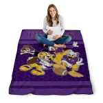 east carolina pirates disney football purple quilt blanket best selling