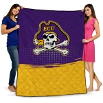 east carolina pirates dot illusion purple quilt blanket best selling