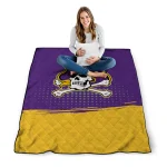east carolina pirates dot illusion purple quilt blanket best selling