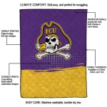 east carolina pirates dot illusion purple quilt blanket best selling