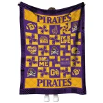 east carolina pirates helmet heart purple quilt blanket best selling