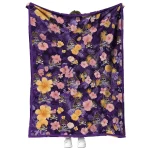 east carolina pirates hibiscus foliage purple quilt blanket best selling