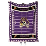 east carolina pirates mickey player purple quilt blanket best selling
