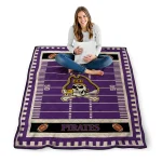 east carolina pirates mickey player purple quilt blanket best selling
