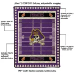 east carolina pirates mickey player purple quilt blanket best selling