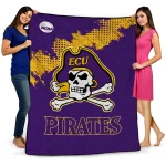 east carolina pirates paint trail purple quilt blanket best selling