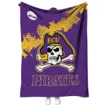 east carolina pirates paint trail purple quilt blanket best selling