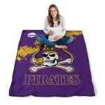 east carolina pirates paint trail purple quilt blanket best selling