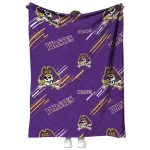east carolina pirates sketch lines purple quilt blanket best selling
