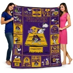 east carolina pirates snoopy love purple quilt blanket best selling
