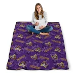 east carolina pirates solid classic purple quilt blanket best selling