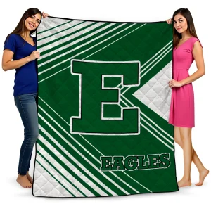eastern michigan eagles arrow layers green quilt blanket best selling