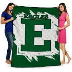 eastern michigan eagles block border green quilt blanket best selling