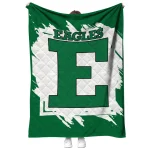 eastern michigan eagles block border green quilt blanket best selling