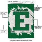 eastern michigan eagles block border green quilt blanket best selling