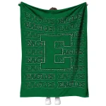eastern michigan eagles bold red green quilt blanket best selling