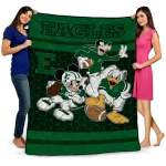 eastern michigan eagles disney football green quilt blanket best selling