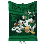 eastern michigan eagles disney football green quilt blanket best selling