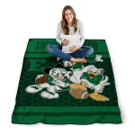 eastern michigan eagles disney football green quilt blanket best selling