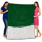 eastern michigan eagles dot illusion green quilt blanket best selling