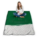 eastern michigan eagles dot illusion green quilt blanket best selling