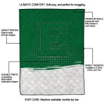 eastern michigan eagles dot illusion green quilt blanket best selling