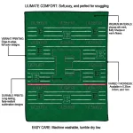 eastern michigan eagles handdrawn stripes green quilt blanket best selling