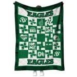 eastern michigan eagles helmet heart green quilt blanket best selling