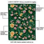 eastern michigan eagles hibiscus foliage green quilt blanket best selling