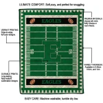 eastern michigan eagles mickey player green quilt blanket best selling